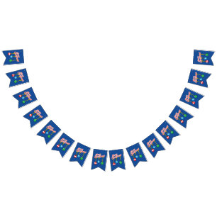 Merry Christmas with Hanging Balls Bunting