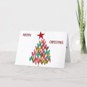 ***MERRY CHRISTMAS with HEART TREE** Holiday Card
