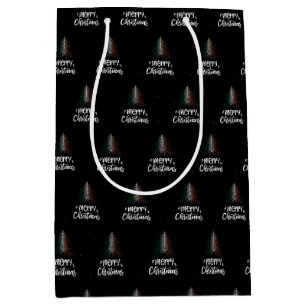 Merry Christmas with Ireland flag Medium Gift Bag