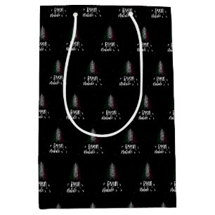 Merry Christmas with Italy flag Medium Gift Bag