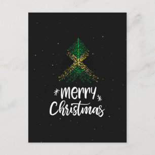 Merry Christmas with Jamaica flag Holiday Postcard
