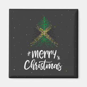 Merry Christmas with Jamaica flag Magnet