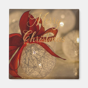 Merry christmas with light balls  magnet