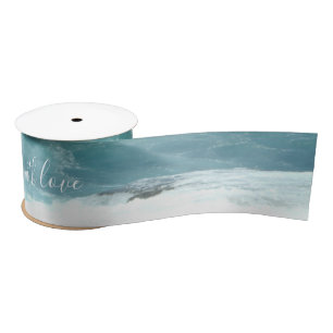 Merry Christmas With Love Ocean Satin Ribbon
