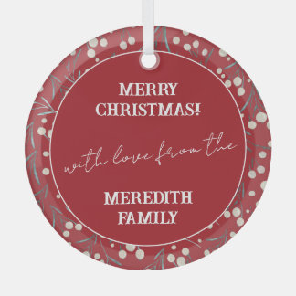 Merry Christmas with Love Personalise ornament