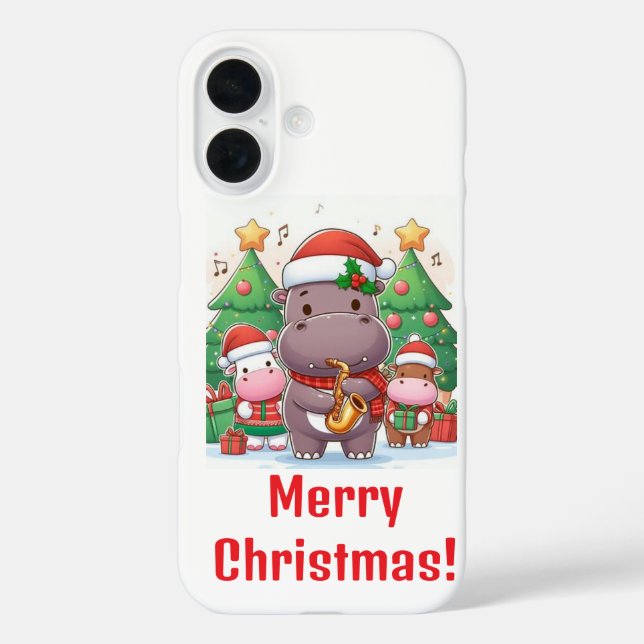 Merry Christmas with Moo Deng Case-Mate iPhone Case (Back)