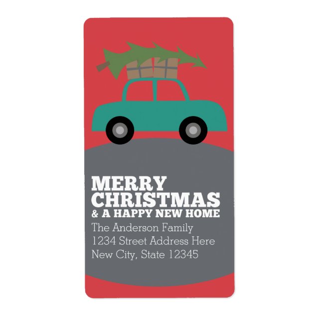 Merry Christmas with New Home Address Moving (Front)