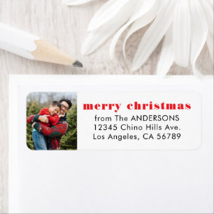 Merry Christmas with Photo Return Address