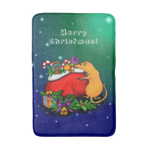 Merry Christmas with Rat Prince Bath Mat
