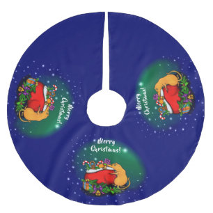Merry Christmas with Rat Prince Brushed Polyester Tree Skirt