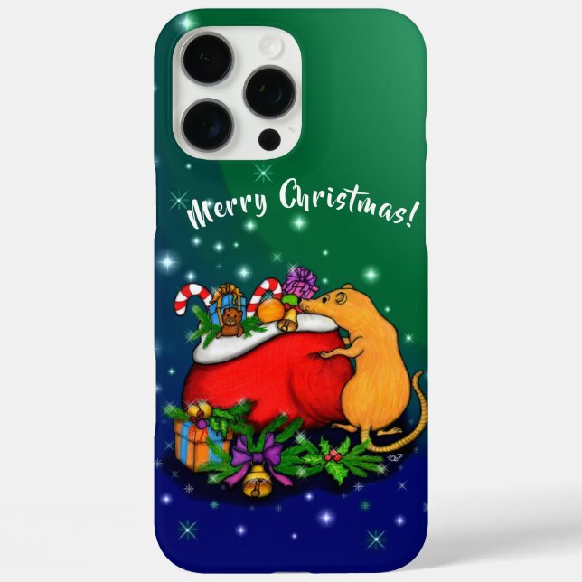 Merry Christmas with Rat Prince Case-Mate iPhone Case (Back)