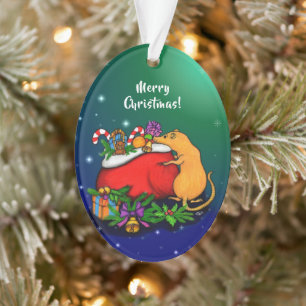 Merry Christmas with Rat Prince Ornament