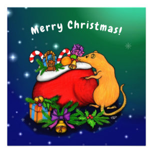 Merry Christmas with Rat Prince Photo Print