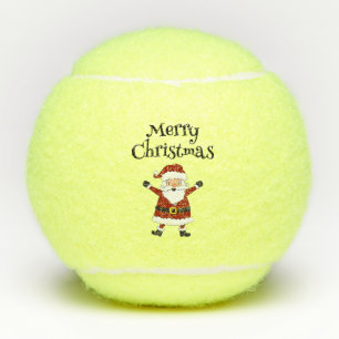 Merry Christmas with Santa Claus Tennis Balls