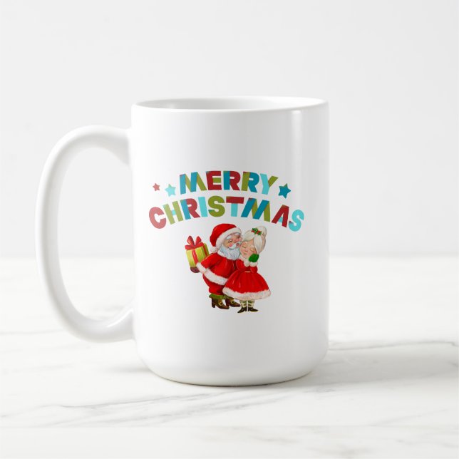 Merry Christmas with Santa Coffee Mug (Left)