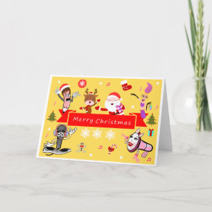 Merry Christmas with Santa Holiday Card