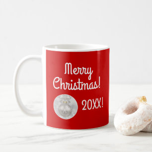 Merry Christmas with Silver Ornament Coffee Mug