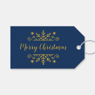 Merry Christmas with snowflake Gift Tags