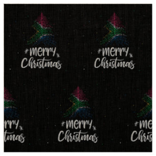 Merry Christmas with South Africa flag Fabric