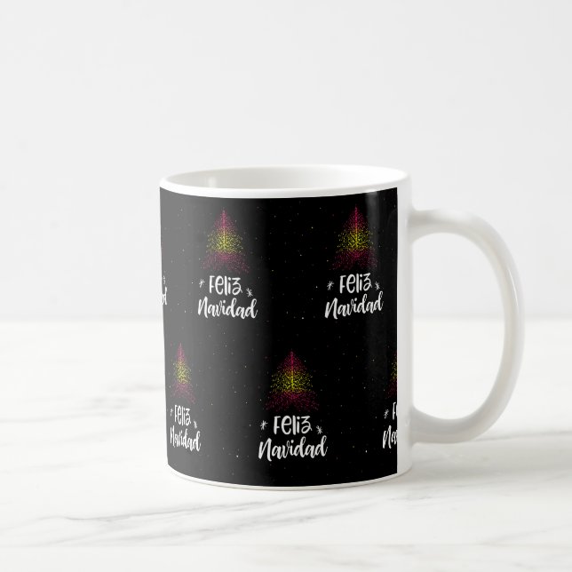 Merry Christmas with Spanish  flag Coffee Mug (Right)