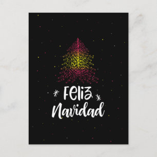 Merry Christmas with Spanish flag Holiday Postcard