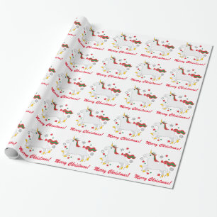 Merry Christmas with Unicorn Wrapping Paper