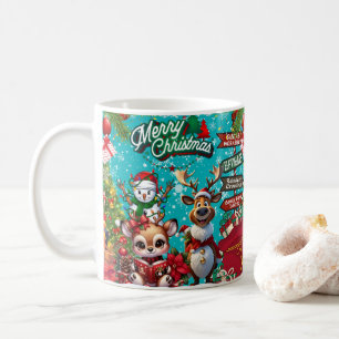 Merry Christmas with Winter Reindeer holiday gift Coffee Mug