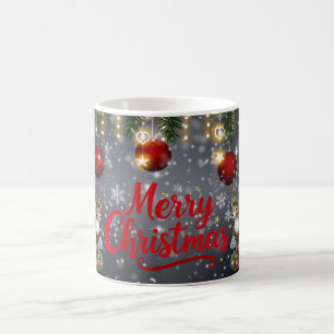 Merry Christmas with Winter Reindeer holiday gift Coffee Mug