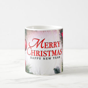 Merry Christmas with Winter Reindeer holiday gift Coffee Mug