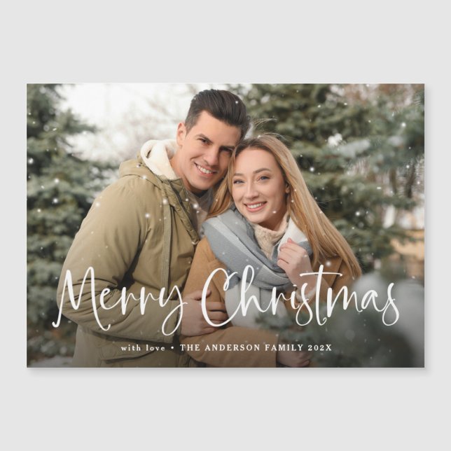 Merry Christmas with your Family Photo Greeting (Front)