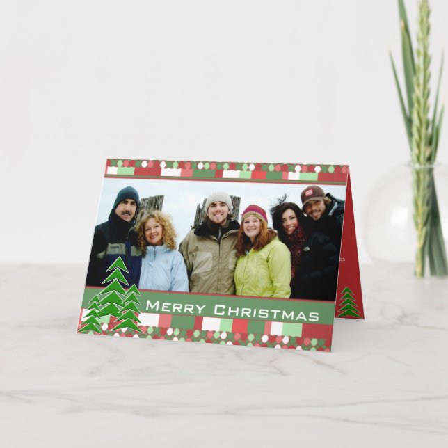 Merry Christmas With Your Photo  Holiday Card (Front)