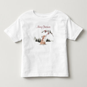 Merry Christmas Woodland Fox Toddler T-Shirt