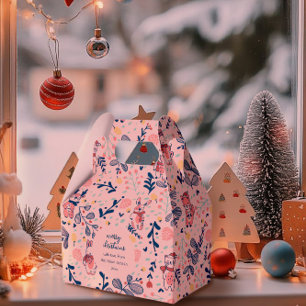 Merry Christmas Woodland Friends in Winter Forest Favour Box