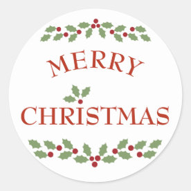 Christmas Word Stickers &amp; Labels | Zazzle UK