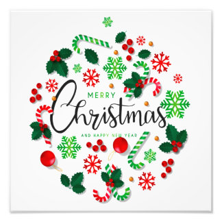 merry Christmas world Photo Print