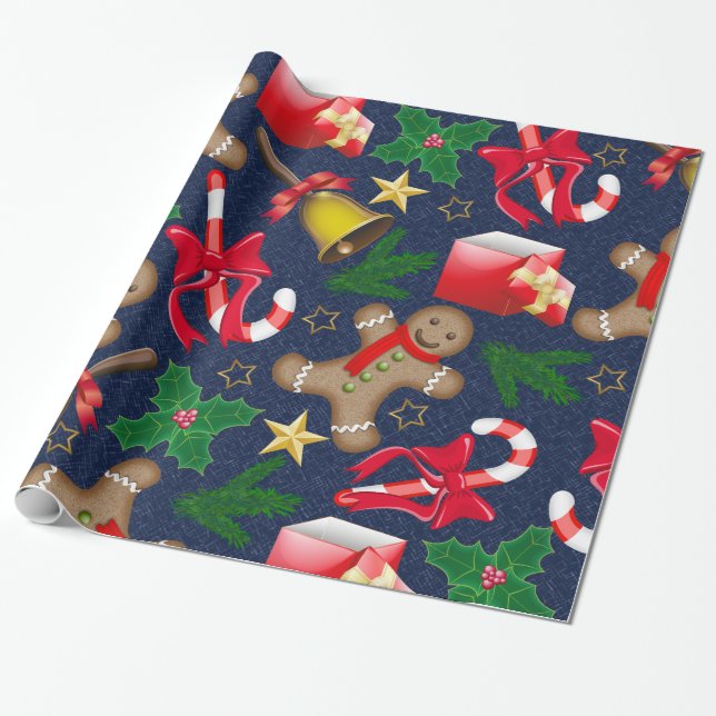 Merry Christmas Wrapping Paper (Unrolled)