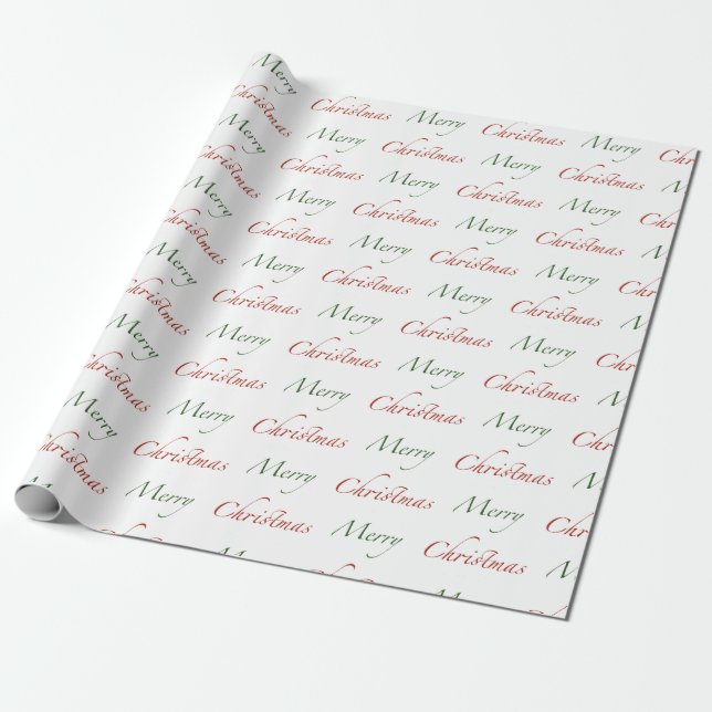 Merry Christmas Wrapping Paper (Unrolled)