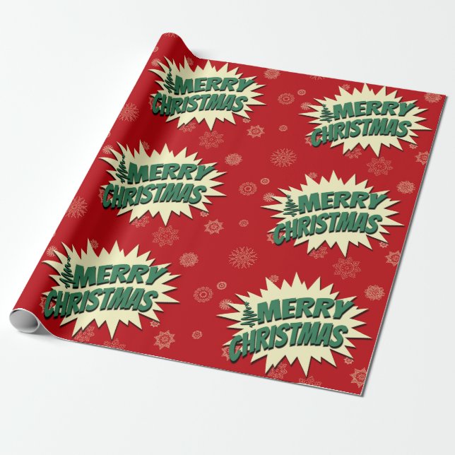 Merry Christmas Wrapping Paper (Unrolled)