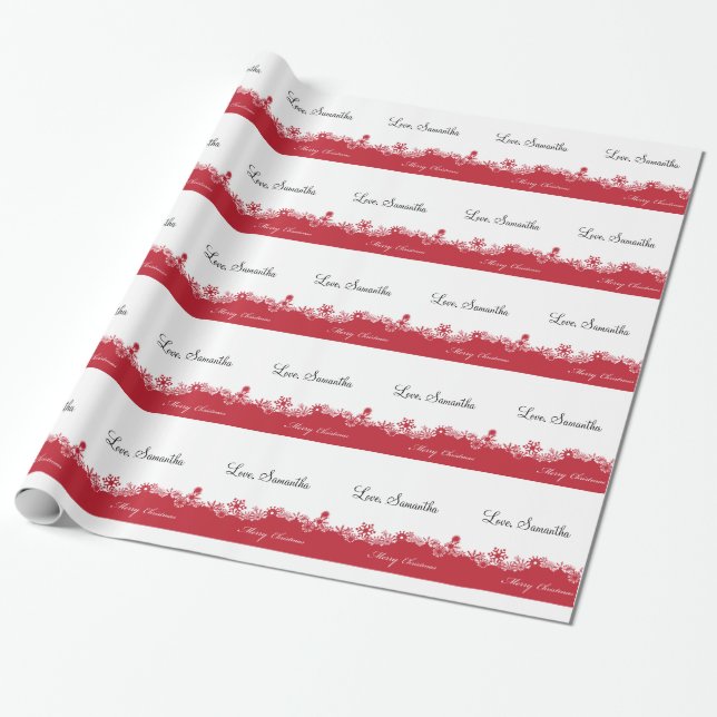 Merry Christmas Wrapping Paper (Unrolled)