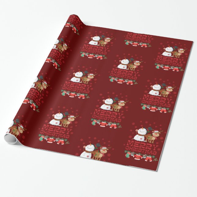 Merry Christmas Wrapping Paper (Unrolled)