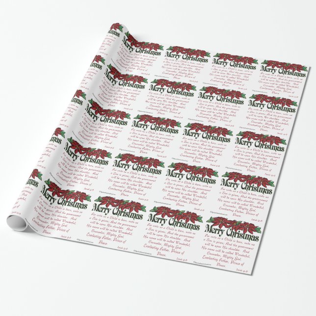Merry Christmas Wrapping Paper (Unrolled)