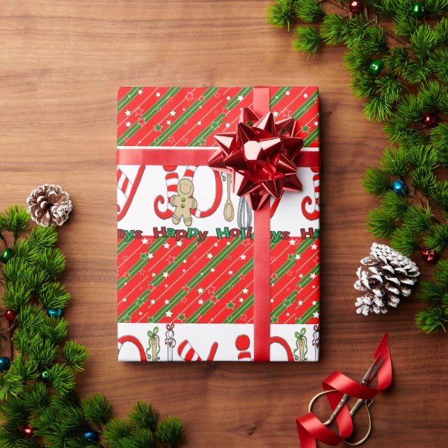 Merry Christmas Wrapping Paper Ginger (Holiday Gift)