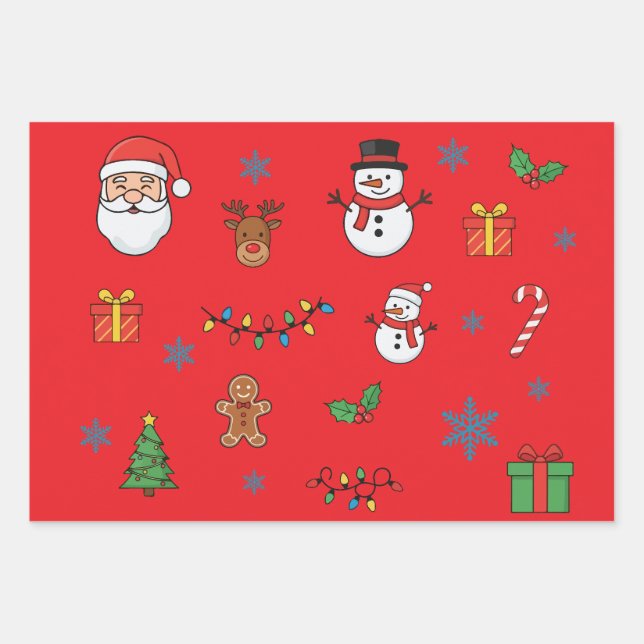 Merry Christmas Wrapping Paper Sheet (Front)