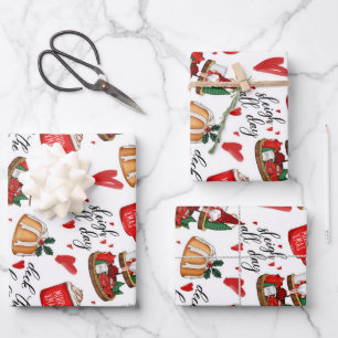 Merry Christmas Wrapping Paper Sheet