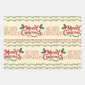 Merry Christmas Wrapping Paper Sheet