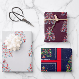 Merry Christmas Wrapping Paper Sheet