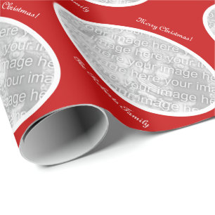Merry Christmas wrapping paper with custom photo.