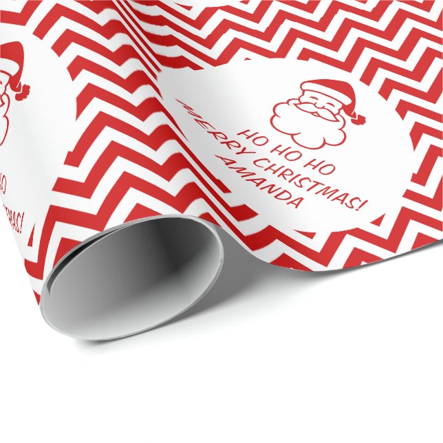 Merry Christmas wrapping paper with Santa wishes (Roll Corner)