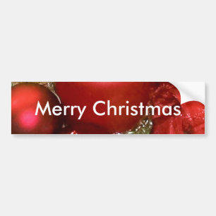 Merry Christmas Wreath Bumper Sticker