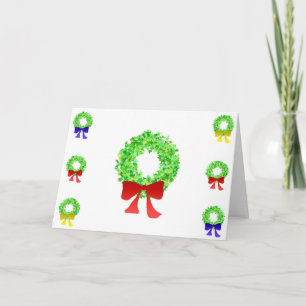 Merry Christmas Wreath Card
